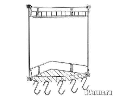 Полка металлическая двойная угловая WasserKRAFT K-1222