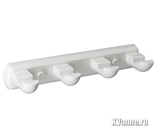 Кронштейн настенный, 4 крючка WasserKRAFT Kammel K-8374WHITE