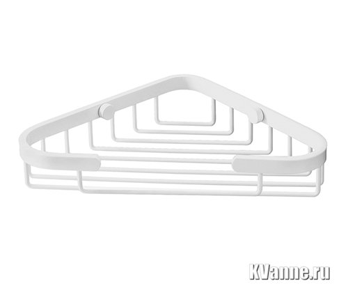 WHITE Полка металлическая угловая WasserKRAFT Kammel K-733WHITE