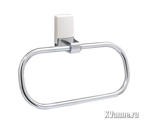 Держатель полотенец кольцо WasserKRAFT Leine К-5060WHITE