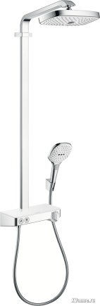 Душевой гарнитур Hansgrohe Raindance Select E 300 с термостатом ShowerTablet Select 300, белый/хром (27126400)