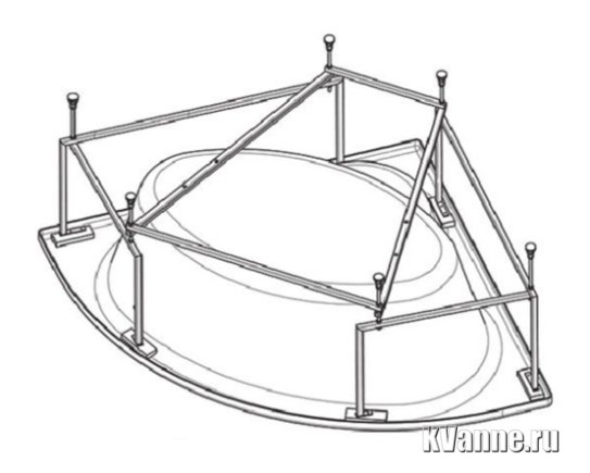 Металлический каркас для ванны Santek Канны 150х150