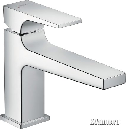 Смеситель для раковины Hansgrohe Metropol 100 со сливным клапаном Push-Open, рычаговая рукоятка