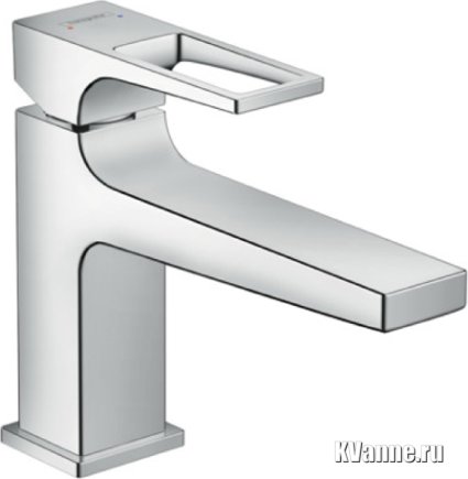 Смеситель для раковины Hansgrohe Metropol 100 со сливным клапаном Push-Open, рукоятка-петля