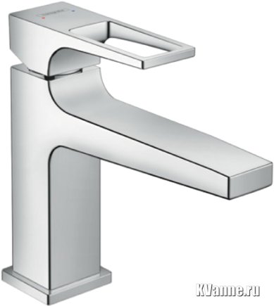 Смеситель для раковины Hansgrohe Metropol 110 со сливным гарнитуром, рукоятка-петля