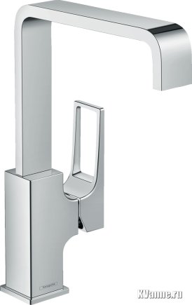 Смеситель для раковины Hansgrohe Metropol 230 со сливным клапаном Push-Open, рукоятка-петля