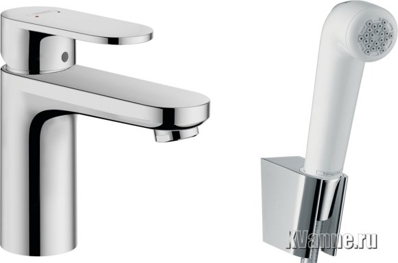 Смеситель для раковины Hansgrohe Vernis Blend 71215000 с гигиеническим душем