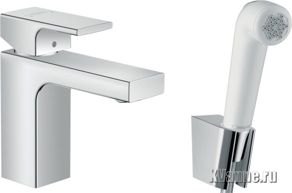 Смеситель для раковины Hansgrohe Vernis Shape 71216000 с гигиеническим душем