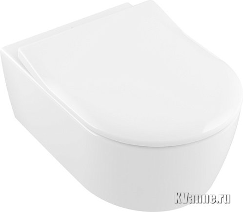 Унитаз Villeroy & Boch Avento 5656 RS01 подвесной безободковый с микролифтом