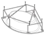 Металлический каркас для ванны Santek Карибы 140х140