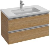 Тумба под раковину Jacob Delafon Vox 80, 2 ящика, встроенные ручки, ореховое дерево
