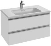 Тумба под раковину Jacob Delafon Vox 80, 2 ящика, встроенные ручки, белый лак