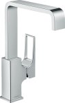 Смеситель для раковины Hansgrohe Metropol 230 со сливным клапаном Push-Open, рукоятка-петля