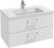 Тумба под раковину Jacob Delafon Vox 80, 2 ящика, изогнутые ручки, белая (меламин)